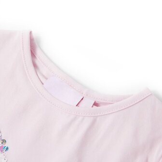 Kindershirt met kapmouwen 128 zachtroze 3