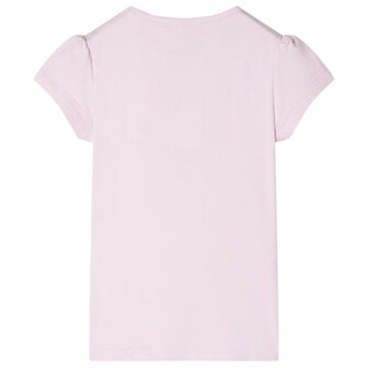 Kindershirt met kapmouwen 140 zachtroze 2