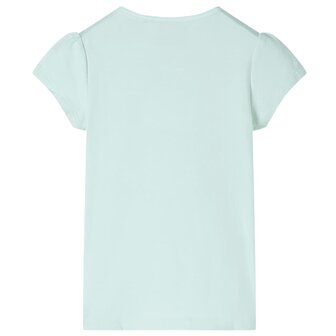 Kindershirt met kapmouwen 92 lichtmintkleur 2