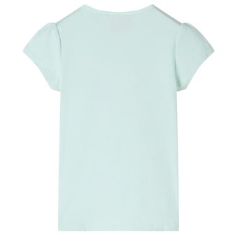 Kindershirt met kapmouwen 116 lichtmintkleur 2