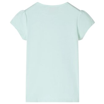 Kindershirt met kapmouwen 140 lichtmintkleur 2
