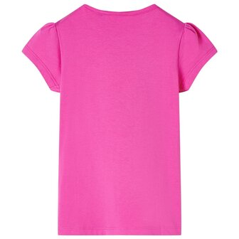Kindershirt met kapmouwen 92 donkerroze 2