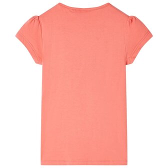 Kindershirt 92 koraalkleurig 2