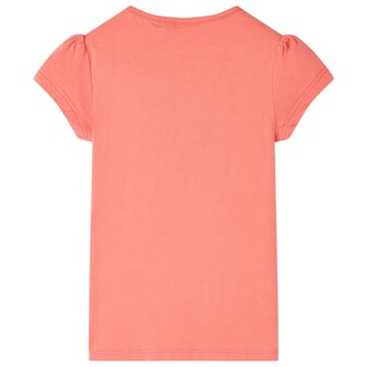 Kindershirt 104 koraalkleurig 2
