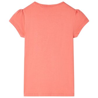 Kindershirt 140 koraalkleurig 2