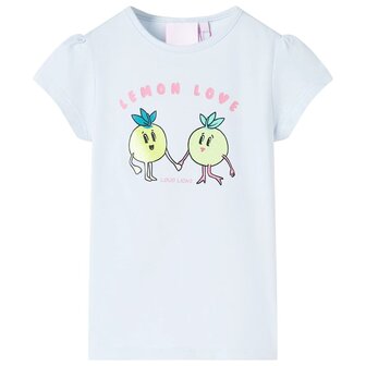 Kindershirt 116 lichtblauw 1