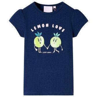 Kindershirt 128 marineblauw 1