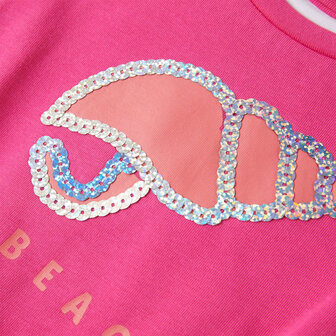 Kindershirt 128 donkerroze 4
