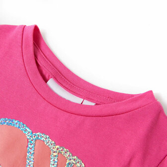 Kindershirt 140 donkerroze 3