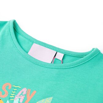 Kindershirt 116 mintkleurig 3