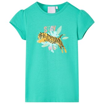 Kindershirt 140 mintkleurig 1