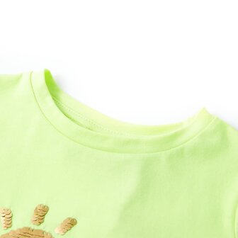 Kindershirt 92 neongeel 3