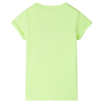 Kindershirt 128 neongeel 2