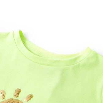 Kindershirt 128 neongeel 3