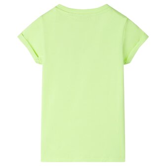 Kindershirt 140 neongeel 2