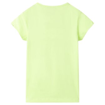 Kindershirt 92 fluorescerend geel 2