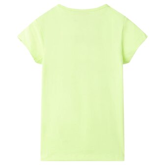 Kindershirt 140 fluorescerend geel 2