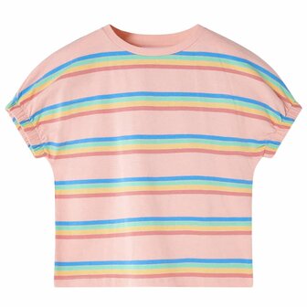 Kindershirt 128 perzikkleurig 1