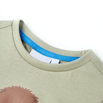 Kindershirt met korte mouwen 128 lichtkakikleurig 3