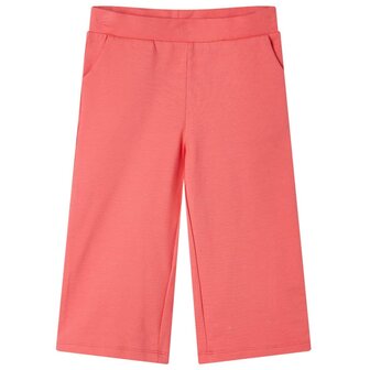 Kinderbroek met wijde pijpen 116 koraalkleurig 1