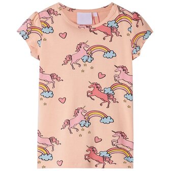 Kinderpyjama met korte mouwen 92 lichtoranje 2