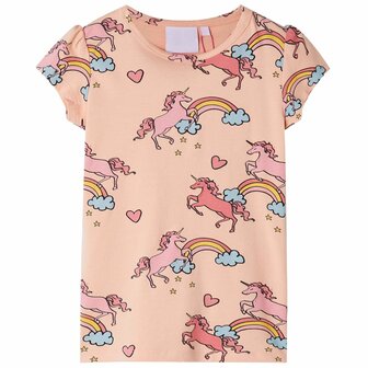 Kinderpyjama met korte mouwen 128 lichtoranje 2