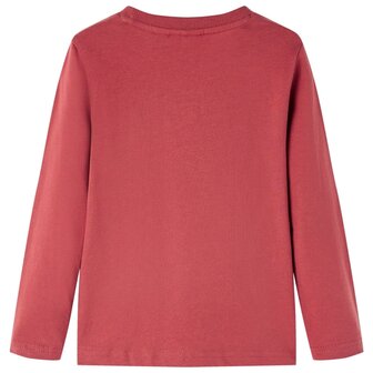 Kindershirt met lange mouwen 140 roodbruin 2