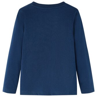 Kindershirt met lange mouwen 92 marineblauw 2