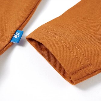 Kindershirt met lange mouwen 128 donkerokerkleurig 5