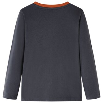 Kindershirt met lange mouwen 92 antracietkleurig 2