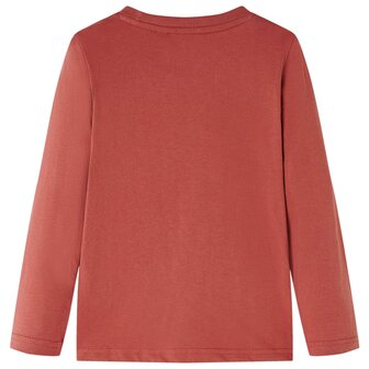 Kindershirt met lange mouwen 116 hennakleurig 2