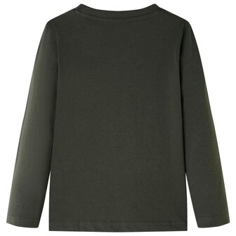 Kindershirt met lange mouwen 104 kakikleurig 2