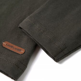 Kindershirt met lange mouwen 128 kakikleurig 5