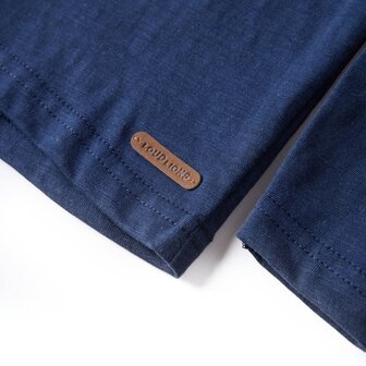 Kindershirt met lange mouwen 92 gem&ecirc;leerd marineblauw 5