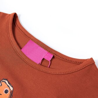 Kindershirt met lange mouwen 92 cognackleurig 3
