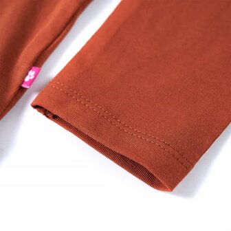 Kindershirt met lange mouwen 92 cognackleurig 5