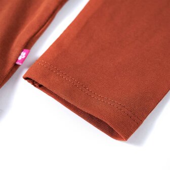 Kindershirt met lange mouwen 116 cognackleurig 5