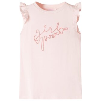 Kindershirt met ruches aan de mouwen 92 zachtroze 1