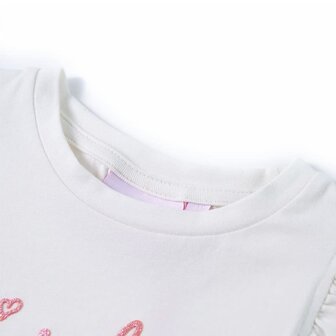 Kindershirt met ruches aan de mouwen 92 ecru 3