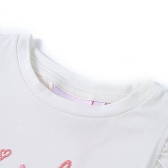 Kindershirt met ruches aan de mouwen 116 ecru 3