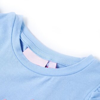 Kindershirt met ruches aan de mouwen 92 lichtblauw 3