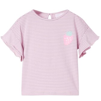 Kindershirt met mouwen met ruches 92 lila 1