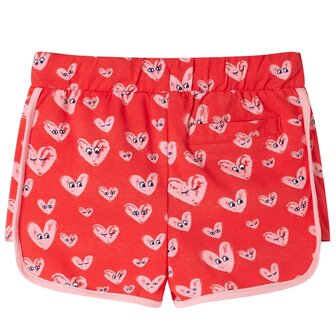 Kindershort met trekkoord 92 rood 2