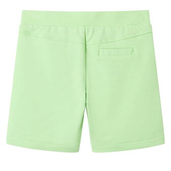 Kindershort 116 fluorescerend groen 2