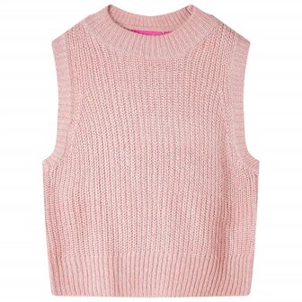 Kinderspencer gebreid 140 lichtroze 1