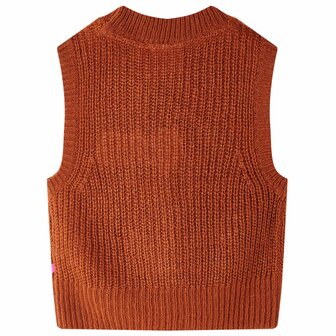 Kinderspencer gebreid 104 cognackleurig 2