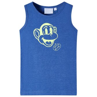 Kindertopje 104 gem&ecirc;leerd blauw 1