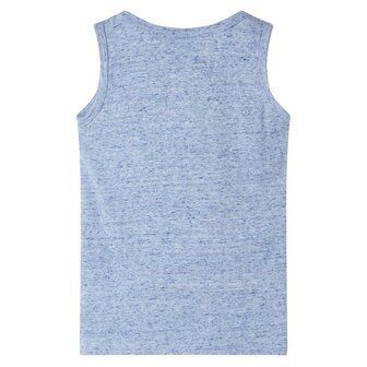 Kindertopje 116 gem&ecirc;leerd blauw  2