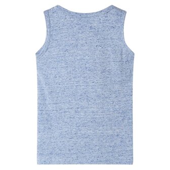 Kindertopje 140 gem&ecirc;leerd blauw 2