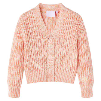 Kindervest gebreid 92 gemengd roze 1